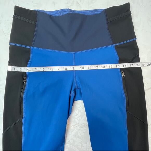 Lululemon Run Ice Queen Pant Limitless Blue Black Size 12 Like New - Picture 8 of 16